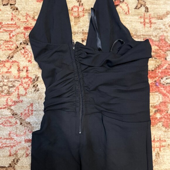 Michael Kors Black Halter Plunging neck Cocktail Dress  Fall 2008 Italy Sz 6 NWT - Picture 8 of 16